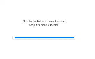 Sliders with feedback and without anchoring